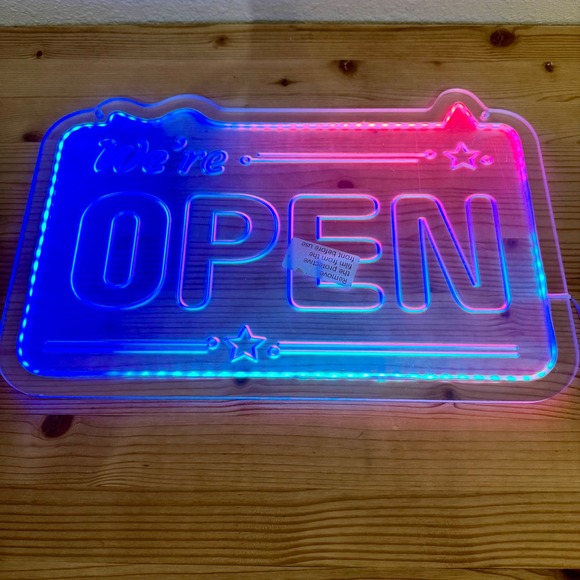 LED Open Sign‎ Business Store Window Display Light Multi Color -NIB- - Picture 3 of 7